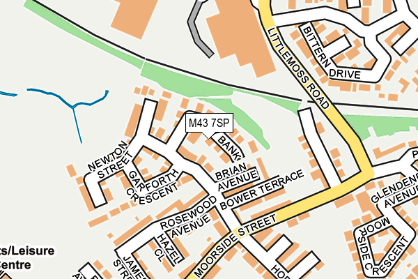 M43 7SP map - OS OpenMap – Local (Ordnance Survey)