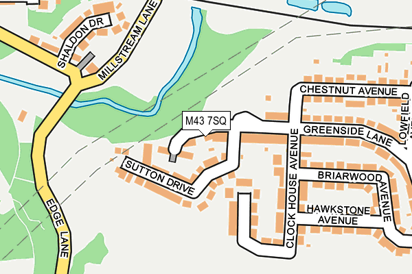M43 7SQ map - OS OpenMap – Local (Ordnance Survey)