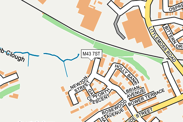 M43 7ST map - OS OpenMap – Local (Ordnance Survey)