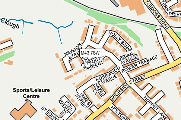 M43 7SW map - OS OpenMap – Local (Ordnance Survey)