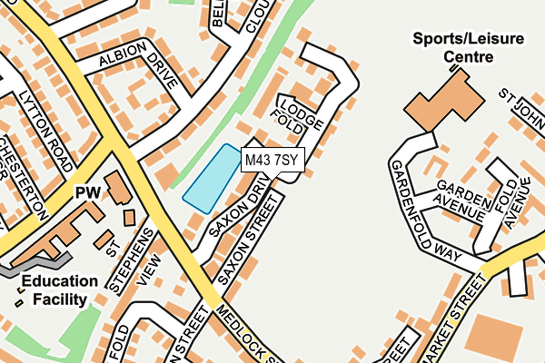 M43 7SY map - OS OpenMap – Local (Ordnance Survey)