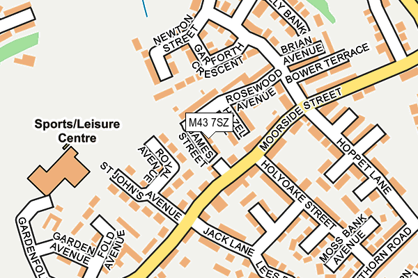 M43 7SZ map - OS OpenMap – Local (Ordnance Survey)