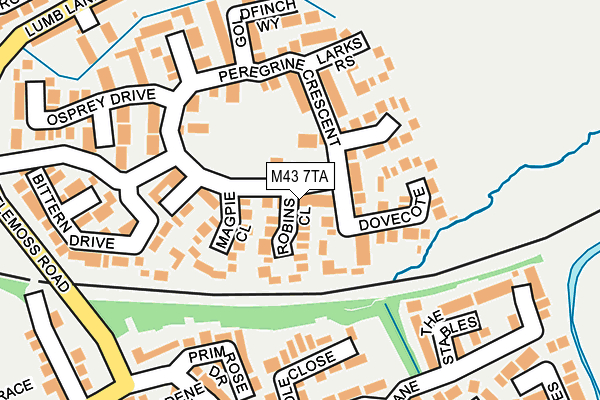 M43 7TA map - OS OpenMap – Local (Ordnance Survey)