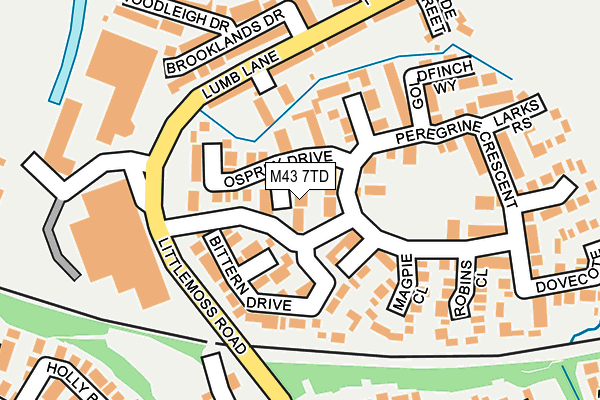 M43 7TD map - OS OpenMap – Local (Ordnance Survey)