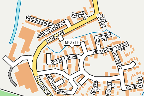 M43 7TF map - OS OpenMap – Local (Ordnance Survey)