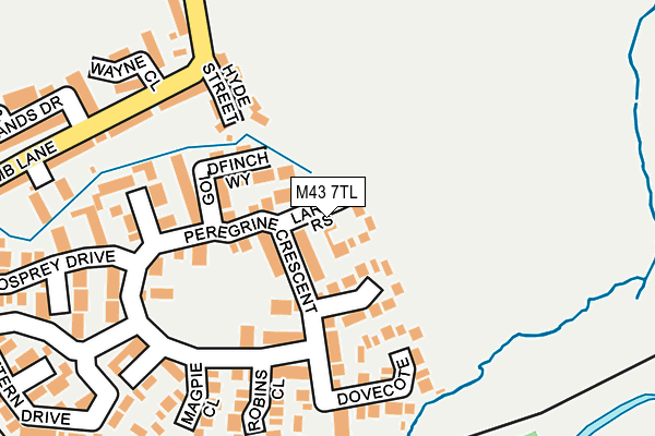 M43 7TL map - OS OpenMap – Local (Ordnance Survey)