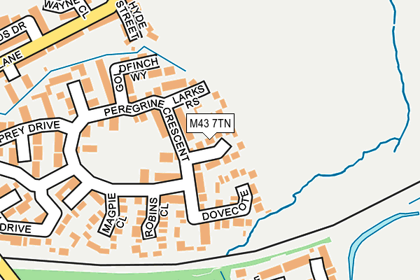 M43 7TN map - OS OpenMap – Local (Ordnance Survey)