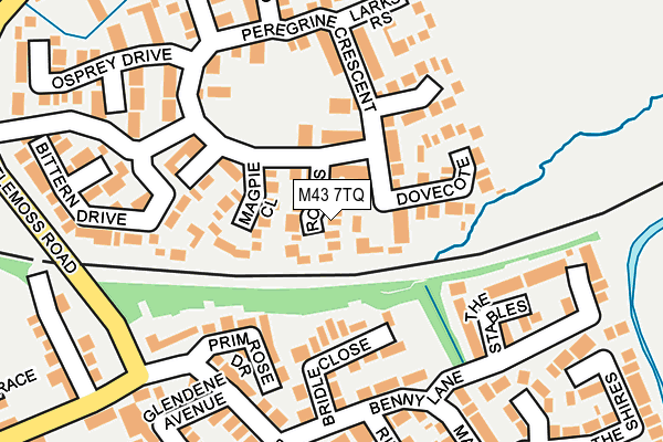 M43 7TQ map - OS OpenMap – Local (Ordnance Survey)