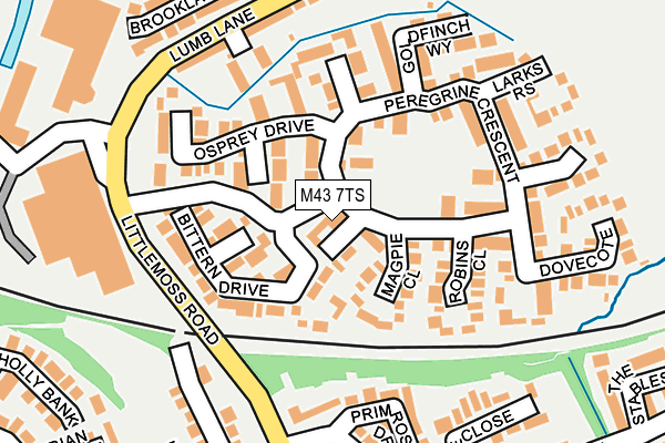 M43 7TS map - OS OpenMap – Local (Ordnance Survey)