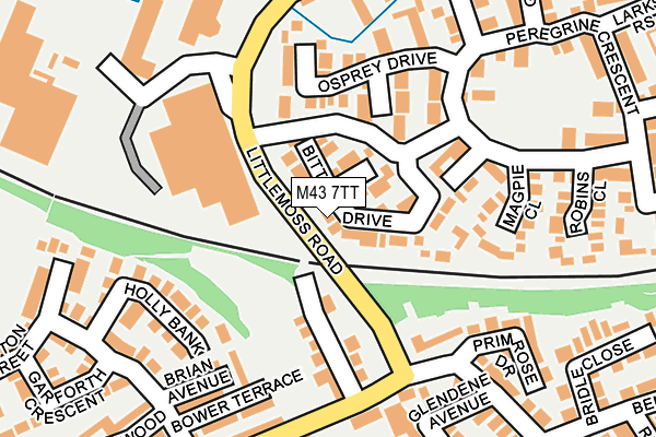 M43 7TT map - OS OpenMap – Local (Ordnance Survey)