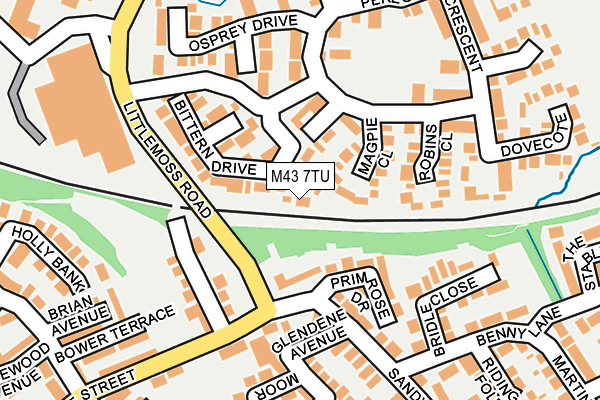 M43 7TU map - OS OpenMap – Local (Ordnance Survey)