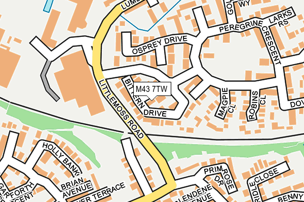 M43 7TW map - OS OpenMap – Local (Ordnance Survey)