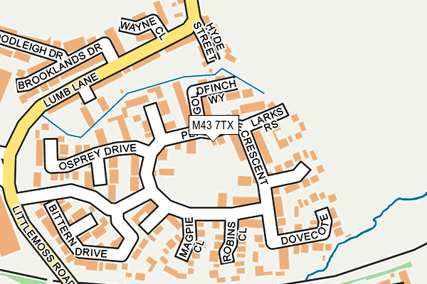 M43 7TX map - OS OpenMap – Local (Ordnance Survey)