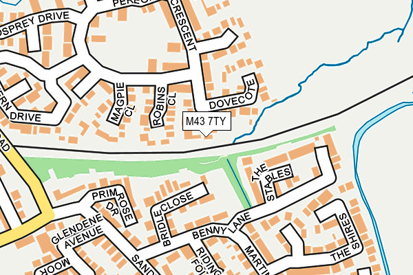 M43 7TY map - OS OpenMap – Local (Ordnance Survey)