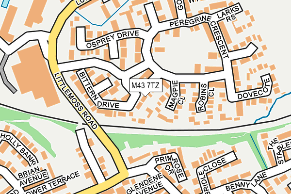 M43 7TZ map - OS OpenMap – Local (Ordnance Survey)