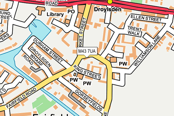 M43 7UA map - OS OpenMap – Local (Ordnance Survey)