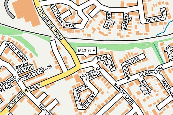 M43 7UF map - OS OpenMap – Local (Ordnance Survey)
