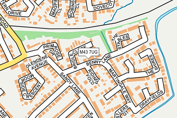 M43 7UG map - OS OpenMap – Local (Ordnance Survey)