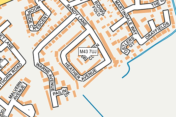 M43 7UJ map - OS OpenMap – Local (Ordnance Survey)