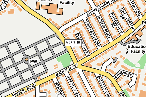 M43 7UR map - OS OpenMap – Local (Ordnance Survey)