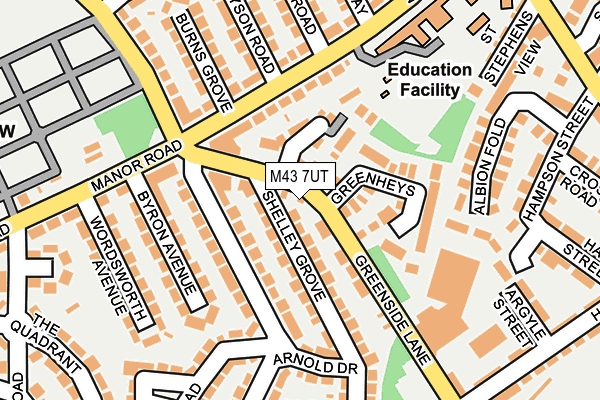 M43 7UT map - OS OpenMap – Local (Ordnance Survey)