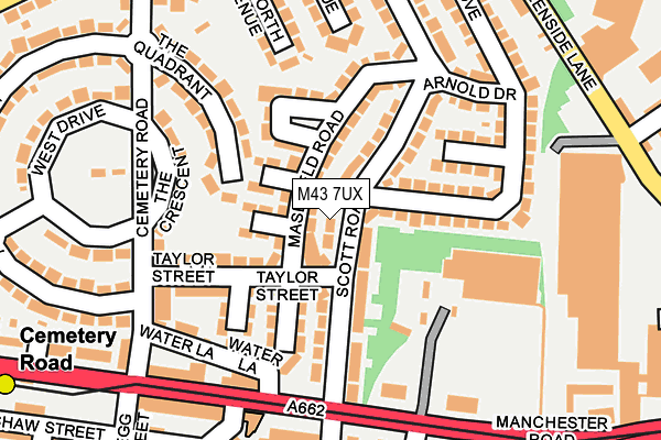 M43 7UX map - OS OpenMap – Local (Ordnance Survey)