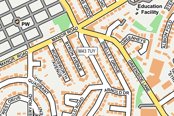 M43 7UY map - OS OpenMap – Local (Ordnance Survey)