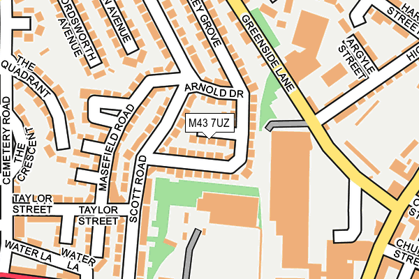 M43 7UZ map - OS OpenMap – Local (Ordnance Survey)