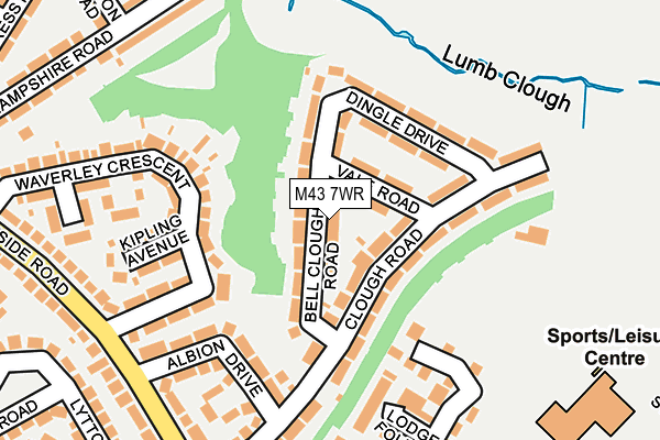 M43 7WR map - OS OpenMap – Local (Ordnance Survey)
