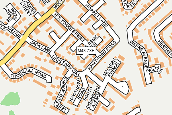 M43 7XH map - OS OpenMap – Local (Ordnance Survey)