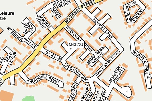 M43 7XJ map - OS OpenMap – Local (Ordnance Survey)