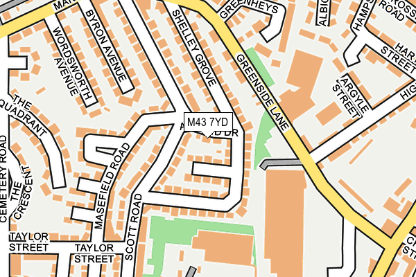 M43 7YD map - OS OpenMap – Local (Ordnance Survey)