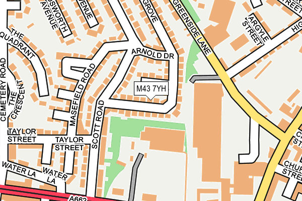 M43 7YH map - OS OpenMap – Local (Ordnance Survey)