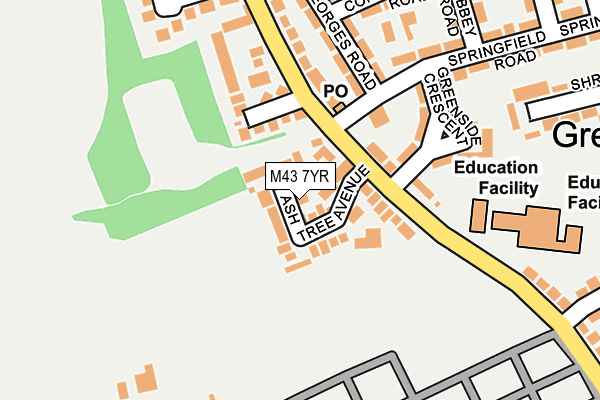 M43 7YR map - OS OpenMap – Local (Ordnance Survey)