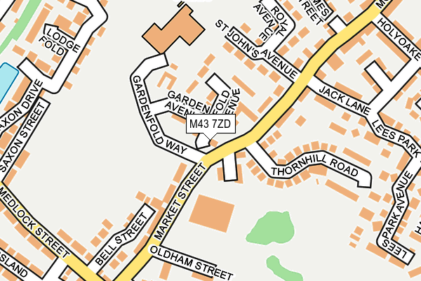 M43 7ZD map - OS OpenMap – Local (Ordnance Survey)