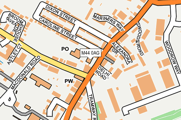 M44 0AG map - OS OpenMap – Local (Ordnance Survey)