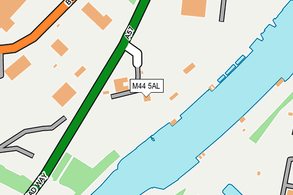 M44 5AL map - OS OpenMap – Local (Ordnance Survey)