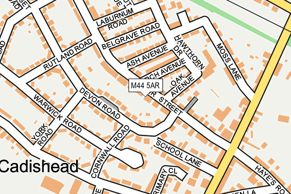 M44 5AR map - OS OpenMap – Local (Ordnance Survey)