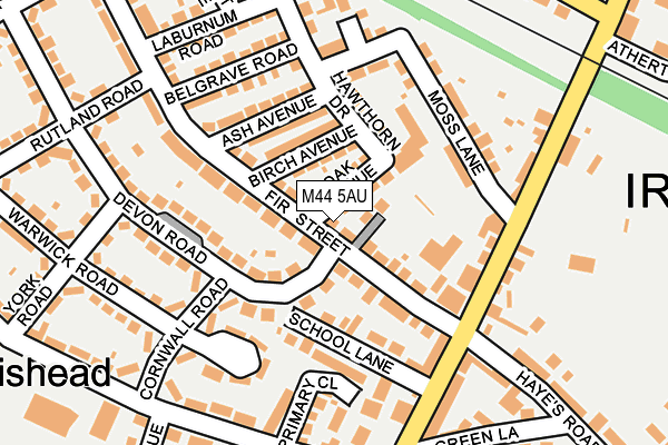 M44 5AU map - OS OpenMap – Local (Ordnance Survey)