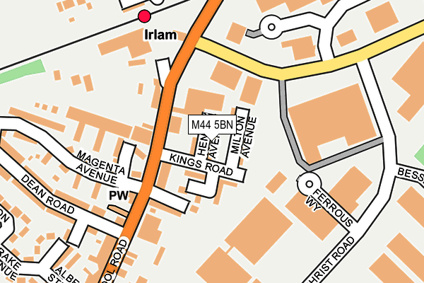 M44 5BN map - OS OpenMap – Local (Ordnance Survey)