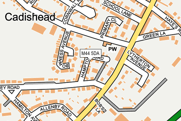 M44 5DA map - OS OpenMap – Local (Ordnance Survey)