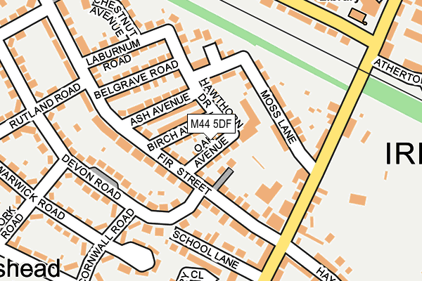 M44 5DF map - OS OpenMap – Local (Ordnance Survey)