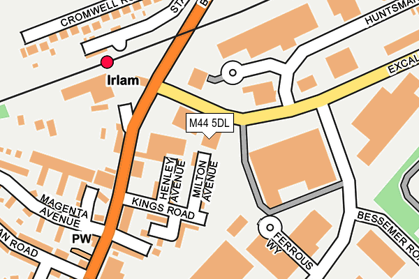 M44 5DL map - OS OpenMap – Local (Ordnance Survey)