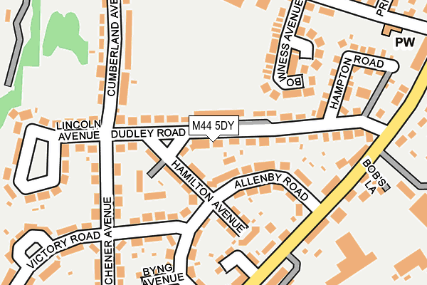 M44 5DY map - OS OpenMap – Local (Ordnance Survey)