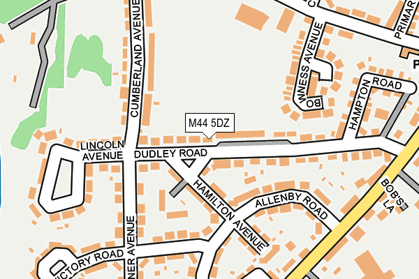 M44 5DZ map - OS OpenMap – Local (Ordnance Survey)