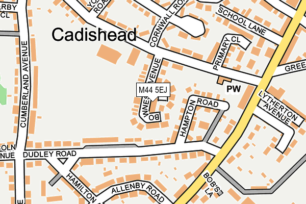 M44 5EJ map - OS OpenMap – Local (Ordnance Survey)