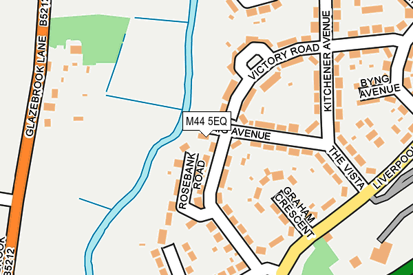 M44 5EQ map - OS OpenMap – Local (Ordnance Survey)