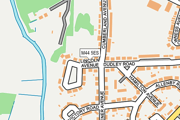 M44 5ES map - OS OpenMap – Local (Ordnance Survey)