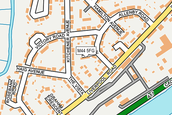 M44 5FG map - OS OpenMap – Local (Ordnance Survey)