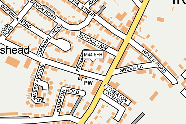 M44 5FH map - OS OpenMap – Local (Ordnance Survey)